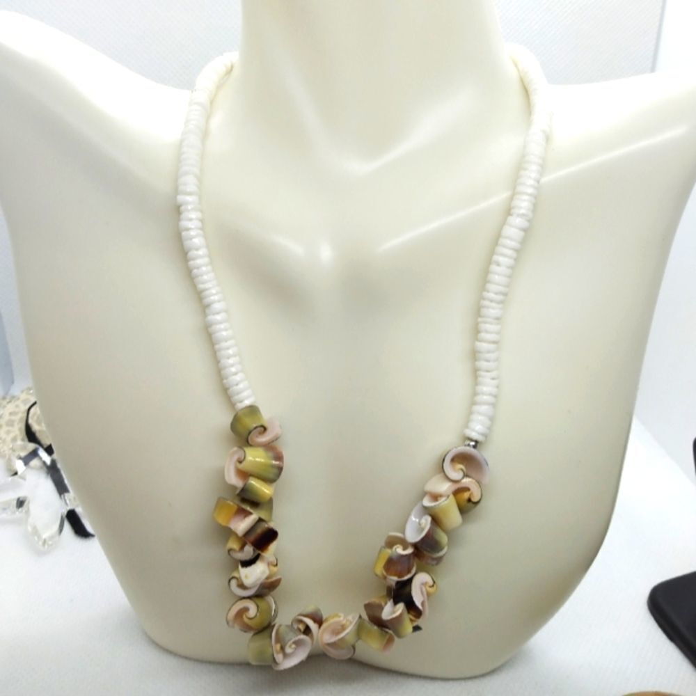 Abalone shell necklace beach themed